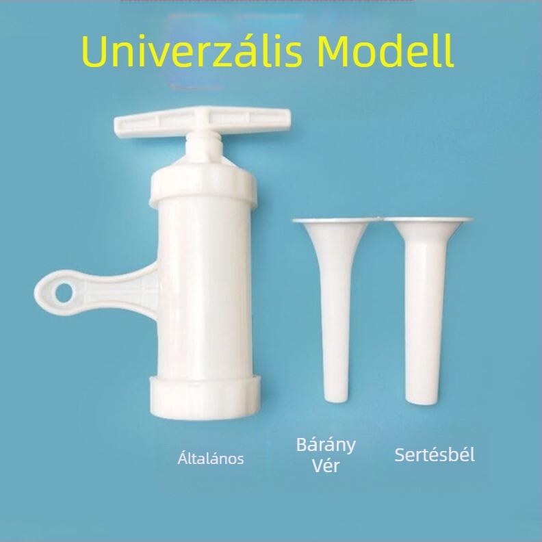 Noodle- és pasta-készítő gép kézi hajtással, kolbász töltő és DIY kolbász forma (háztartási használatra)
