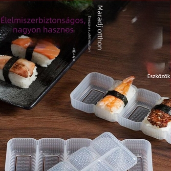 Öt részes DIY műanyag rizsgolyó-formázó készlet nori-sushihoz