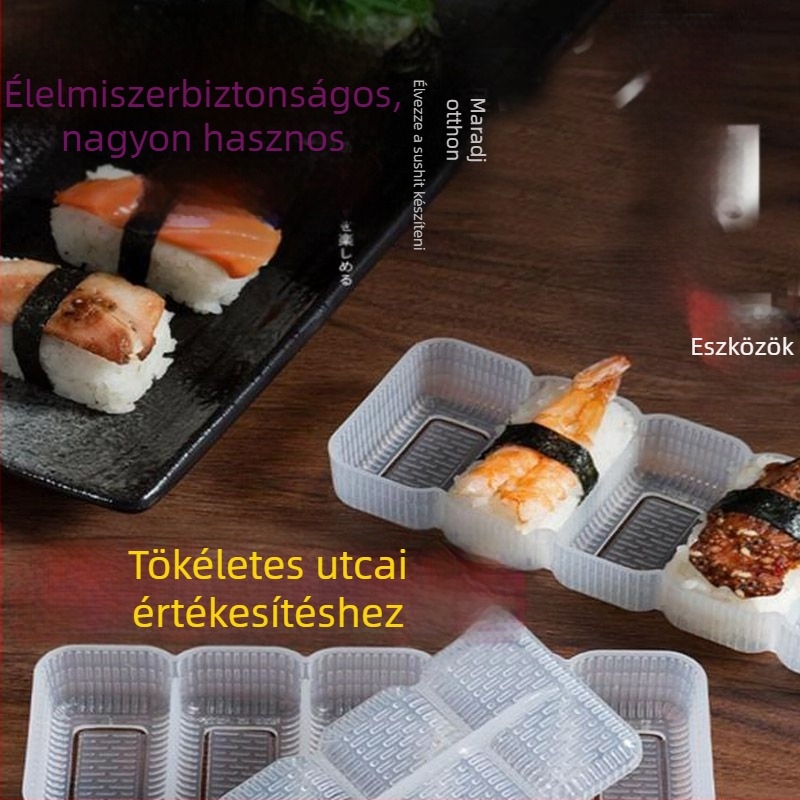 Öt részes DIY műanyag rizsgolyó-formázó készlet nori-sushihoz