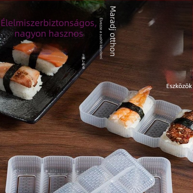 Öt részes DIY műanyag rizsgolyó-formázó készlet nori-sushihoz