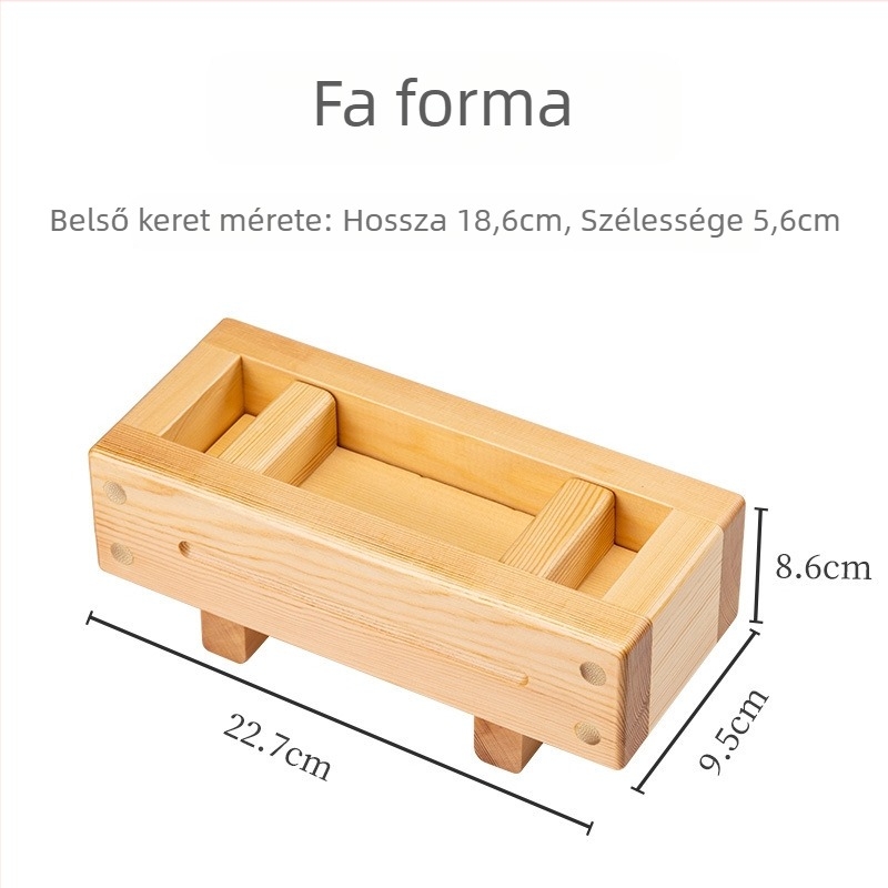 Kézi préselésű sushi forma – bambusz és fa anyagú DIY forma japán és koreai konyhához