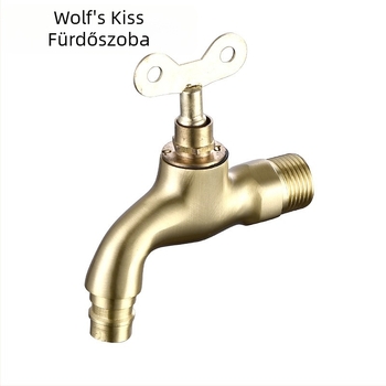 Zárható kültéri falra szerelt mosógép-csaptelep kerámiatárcsás szeleppel, 0–90°C, modell 1202