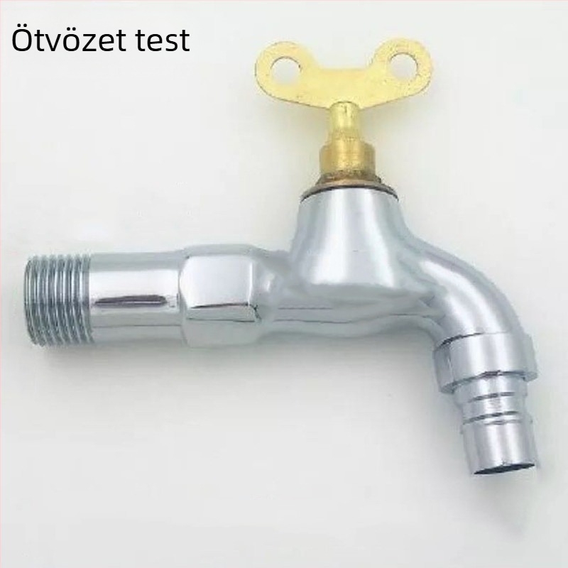 Zárható kültéri falra szerelt mosógép-csaptelep kerámiatárcsás szeleppel, 0–90°C, modell 1202