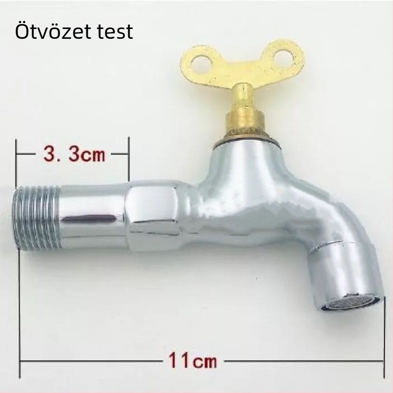 Zárható kültéri falra szerelt mosógép-csaptelep kerámiatárcsás szeleppel, 0–90°C, modell 1202