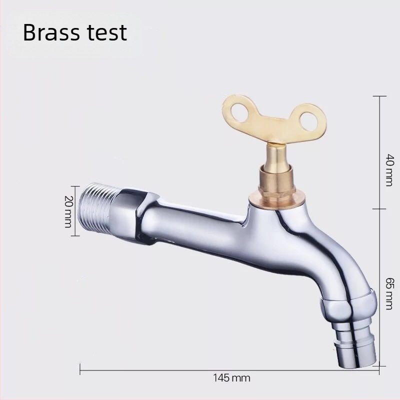 Zárható kültéri falra szerelt mosógép-csaptelep kerámiatárcsás szeleppel, 0–90°C, modell 1202