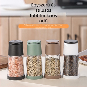 Kézzel működő bors- és sóőrlő – PP anyagból, kézi működtetés, nincs áram, alkalmas borsra és tengeri sórra