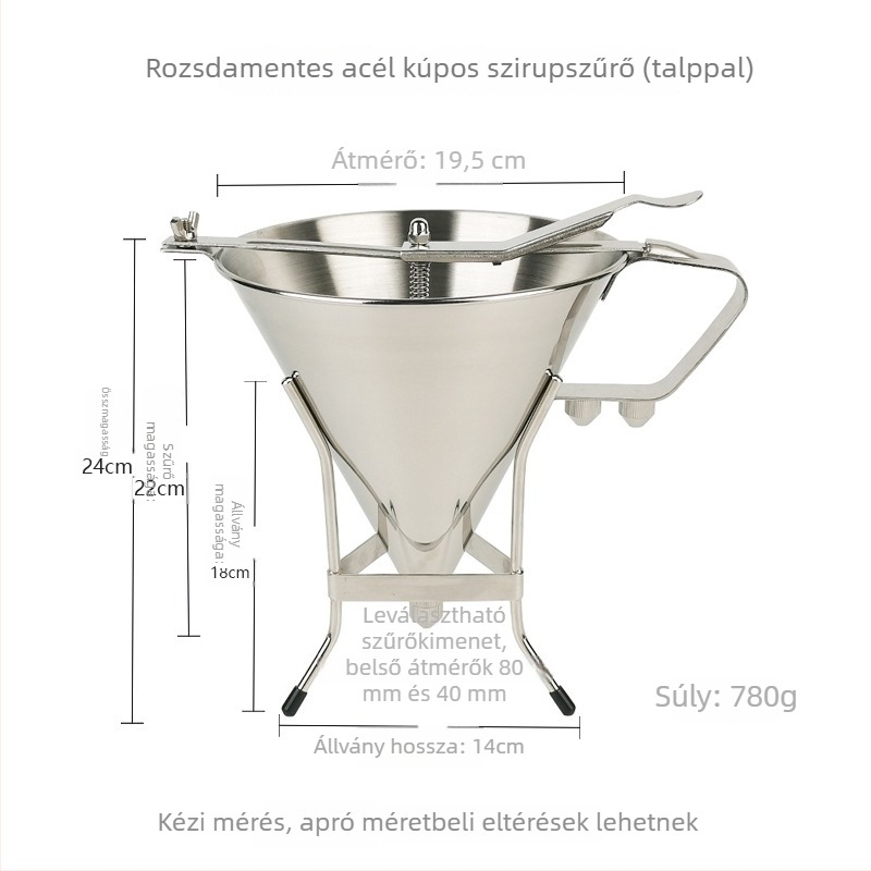Rozsdamentes acélból készült kónikus tölcsér takoyakihoz – DIY forma, nyomtatott logó, Azelay Lai