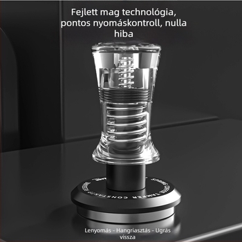 Eszpresszó tamper készlet — Anyag: 304 rozsdamentes acél és átlátszó akril; Stílus: Modern egyszerűség; Súly: 260 g; Logó: nyomtatható