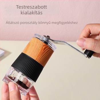 Kézi rozsdamentes acél kávébab őrlő, hordozható kézi daráló otthoni használatra