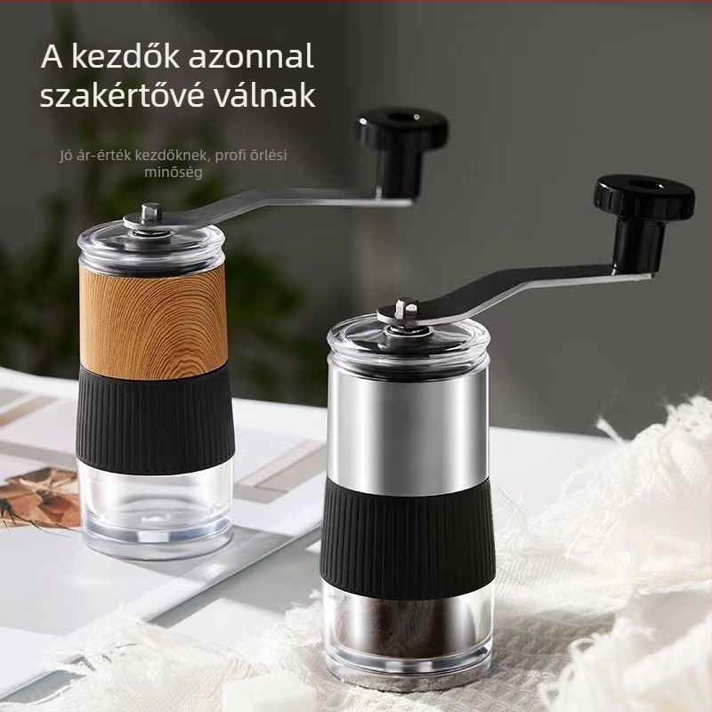 Kézi rozsdamentes acél kávébab őrlő, hordozható kézi daráló otthoni használatra