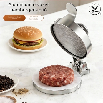 Kézi Hamburger Formázó, Alumiinium Ötvözet, Állítható Vastagság, Konyhai Eszköz