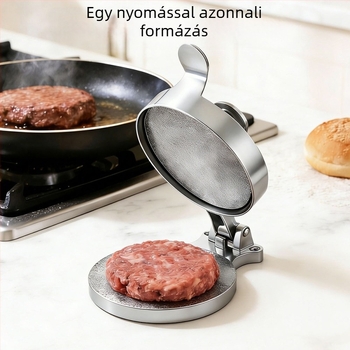 Kézi Hamburger Formázó, Alumiinium Ötvözet, Állítható Vastagság, Konyhai Eszköz