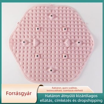 Nyomásos talpmasszázs tábla, hexagonális patchwork dizájn, jóga kiegészítő otthonra