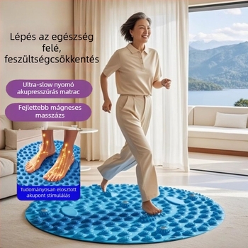 Nyomásos talpmasszázs tábla, hexagonális patchwork dizájn, jóga kiegészítő otthonra