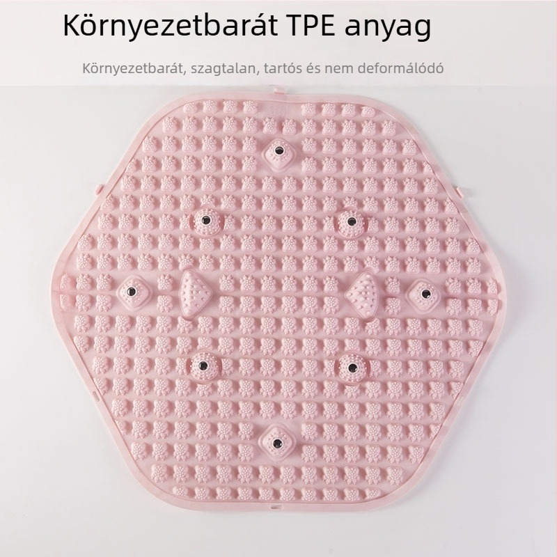 Nyomásos talpmasszázs tábla, hexagonális patchwork dizájn, jóga kiegészítő otthonra