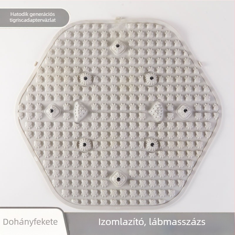 Nyomásos talpmasszázs tábla, hexagonális patchwork dizájn, jóga kiegészítő otthonra
