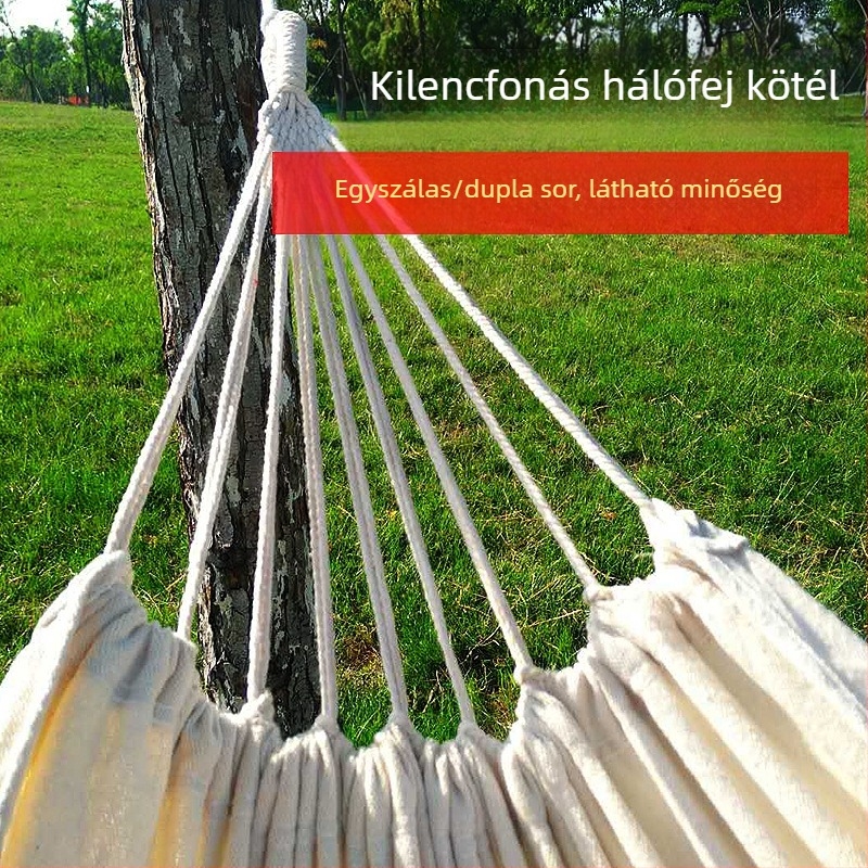 Kültéri vászon függőágy (Márka: Fuhua, Teherbírás: 200 kg, Súly: 1,5 kg)