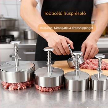 Runhe rozsdamentes acél hamburger prés, nyomó típusú, háztartási használatra, multifunkcionális