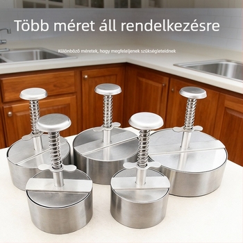 Runhe rozsdamentes acél hamburger prés, nyomó típusú, háztartási használatra, multifunkcionális