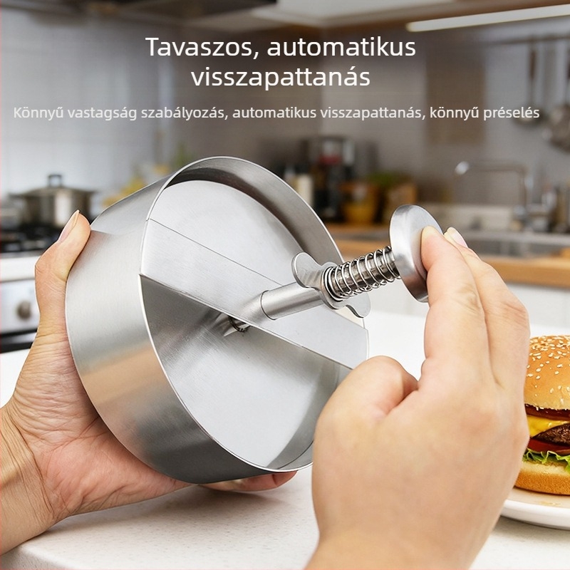 Runhe rozsdamentes acél hamburger prés, nyomó típusú, háztartási használatra, multifunkcionális