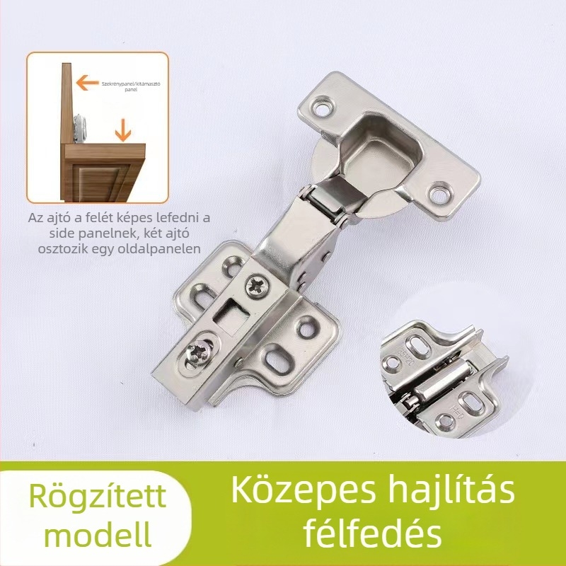 Leválasztható teljes fedésű csukló hidraulikus csillapítással, vastag oldalpanelehez, hidegen hengerelt acélból, sztancolási folyamat