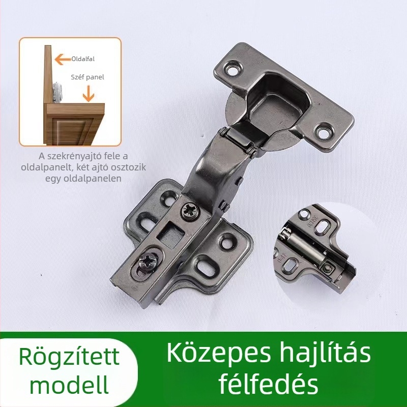 Leválasztható teljes fedésű csukló hidraulikus csillapítással, vastag oldalpanelehez, hidegen hengerelt acélból, sztancolási folyamat