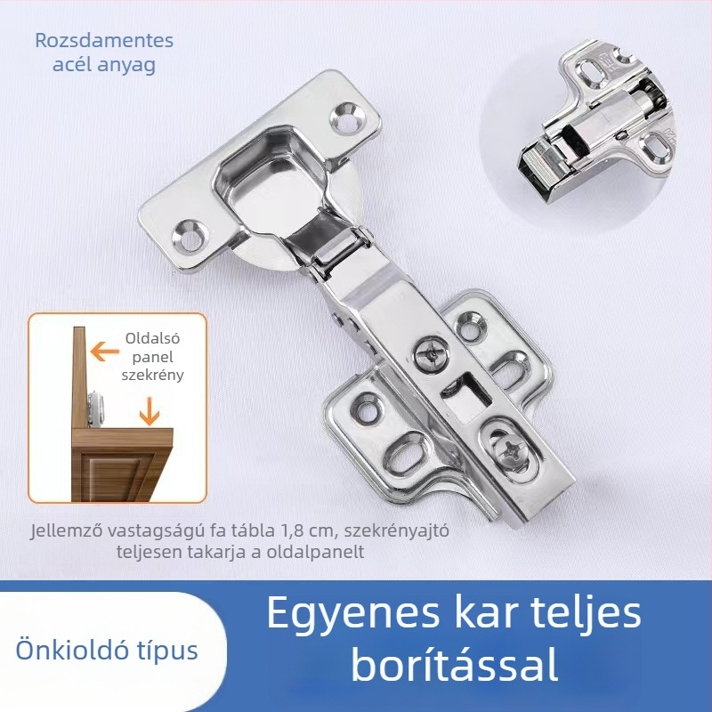 Leválasztható teljes fedésű csukló hidraulikus csillapítással, vastag oldalpanelehez, hidegen hengerelt acélból, sztancolási folyamat