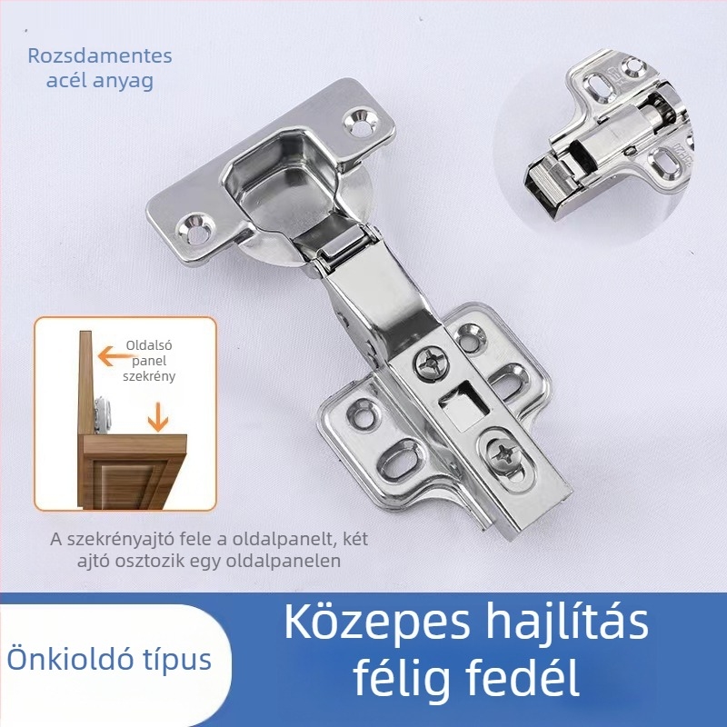 Leválasztható teljes fedésű csukló hidraulikus csillapítással, vastag oldalpanelehez, hidegen hengerelt acélból, sztancolási folyamat