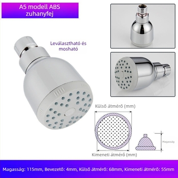 Zuhanyfej fürdőkádhoz – műanyag, Watermarks tanúsítvány, fürdőszobai kiegészítők, új kínai stílus