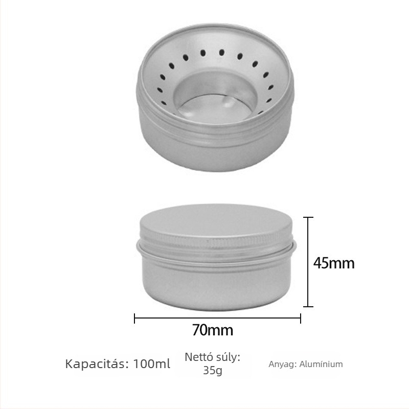 Önjáró rozsdamentes acél kempingtűzhely – Modell 0104, 80 g, 5+ fő számára, alkoholszettet tartalmaz