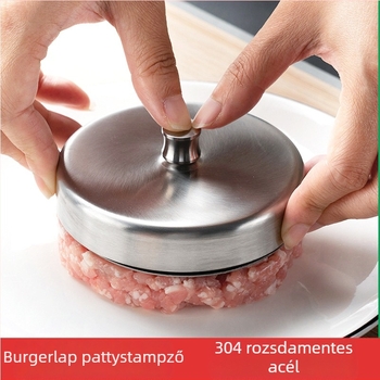 DIY forma 304 rozsdamentes acélból, kerek burger- és rizsgolyó nyomó – Huizao