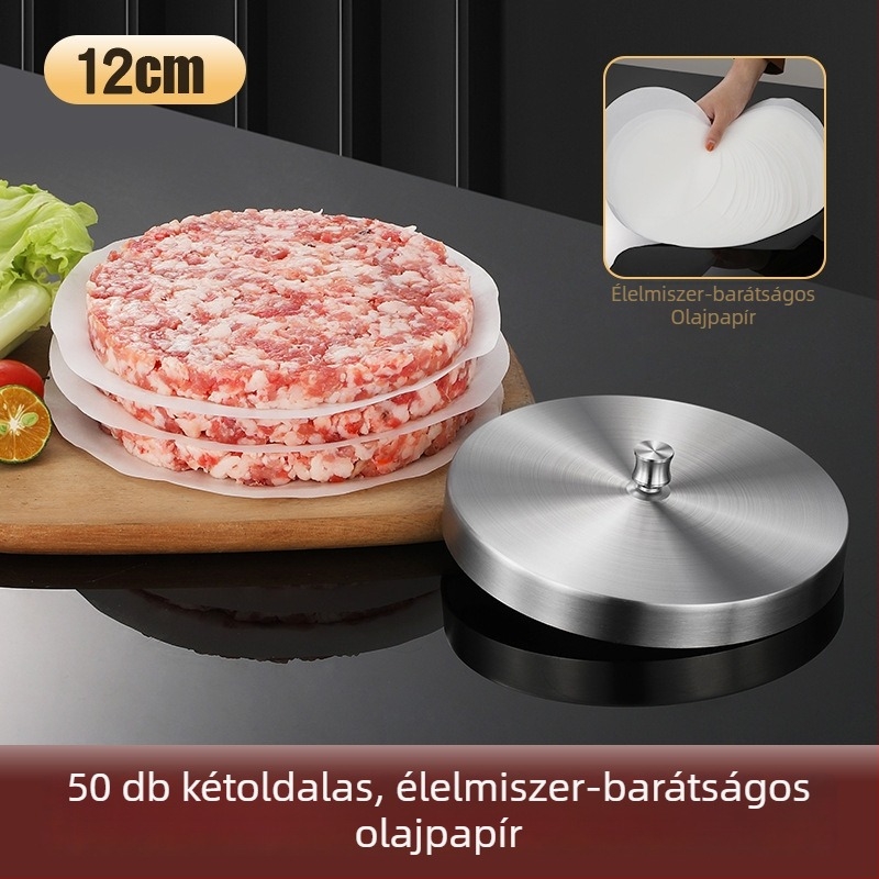 DIY forma 304 rozsdamentes acélból, kerek burger- és rizsgolyó nyomó – Huizao