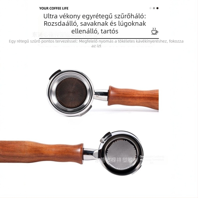 Alsó nélküli portafilter EC310/680 kávéfőzőkhöz — LX márka, 2020 tavaszi bevezetés, levehető, testreszabható, logónyomtatás elérhető