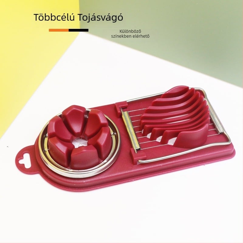 Tojásvágó, japán stílusú, többfunkciós; anyagok: PP, 304 rozsdamentes acél; stílus: modern minimalista; testreszabás: elérhető; nyomtatott logó; privát címke licencelhető.