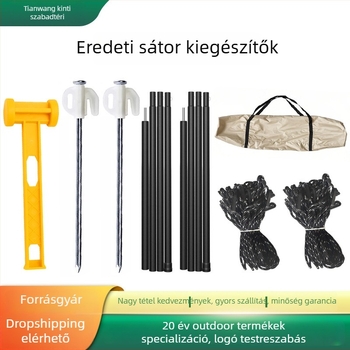 Heavenly Hope Vasból Készült Sátor- és Árnyékoló Kiegészítők — Megerősített Kettős Lyukú Kapocs a Huzalhoz, Fluoreszkáló Földcövek