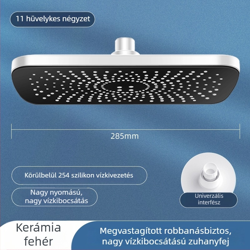 Magasnyomású zuhanyfej készlet otthoni fürdőszobába – mennyezeti esőzuhany, nagy fej