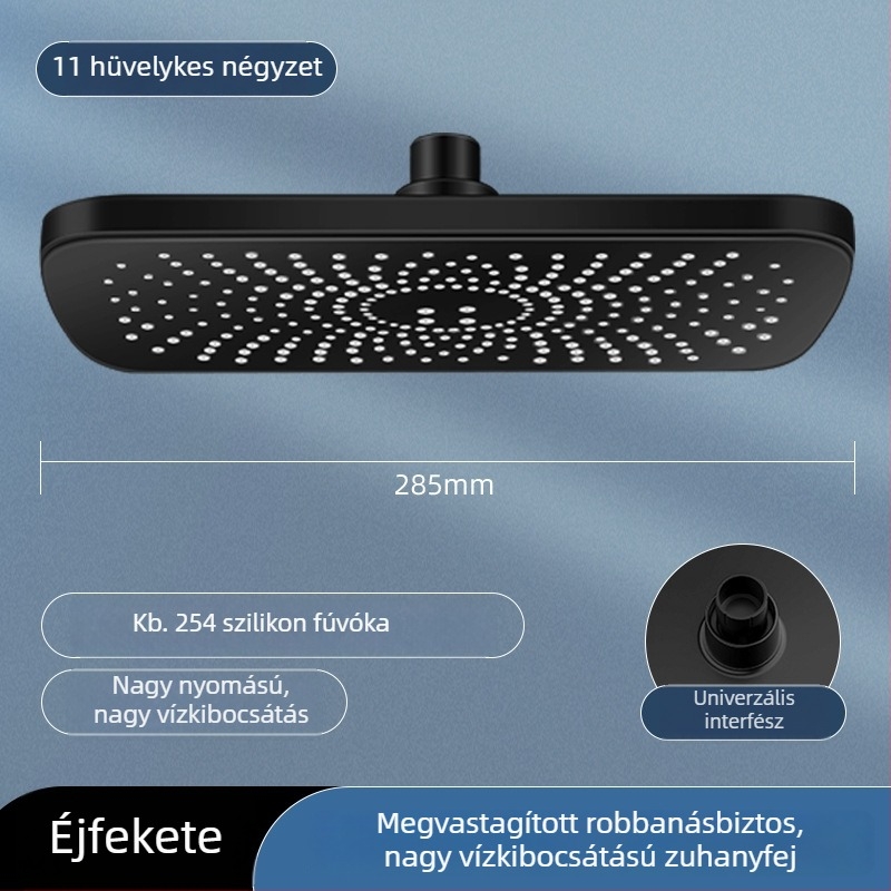 Magasnyomású zuhanyfej készlet otthoni fürdőszobába – mennyezeti esőzuhany, nagy fej