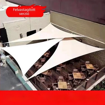 Háromszög árnyékoló vitorla 420D Oxford poliészterből, vízállóság 3000, összecsukható design, testreszabható, kültéri udvarhoz, kerthez és kempingezéshez