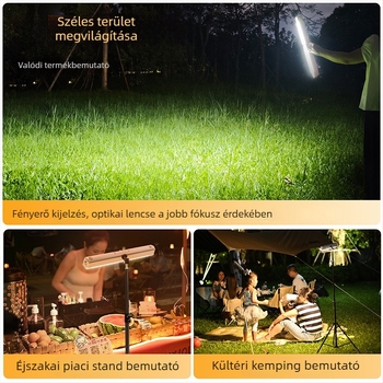 Ultra-fényes, újratölthető kempinglámpa hosszú üzemidejű, kültéri vészvilágításhoz és hangulatvilágításhoz, függő sátorlámpa
