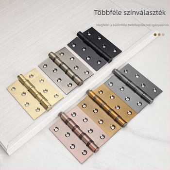 Rozsdamentes acél ajtózsanér fához, 4 hüvelyk, csendes csapágy, dupla levél