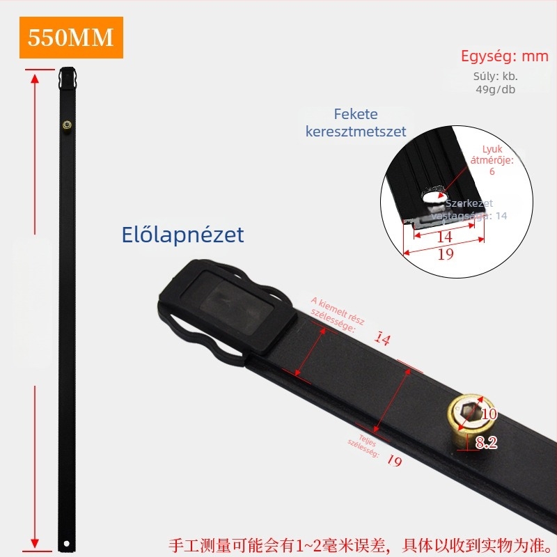 Kaszett ablak zárócsík kiegészítő – ötvözet átviteli rúd csatlakozó csúszka, anti-biztonságos, csendes működés, Modell GZ-01