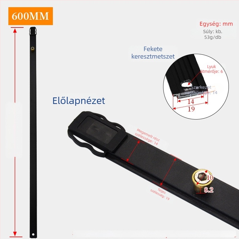 Kaszett ablak zárócsík kiegészítő – ötvözet átviteli rúd csatlakozó csúszka, anti-biztonságos, csendes működés, Modell GZ-01