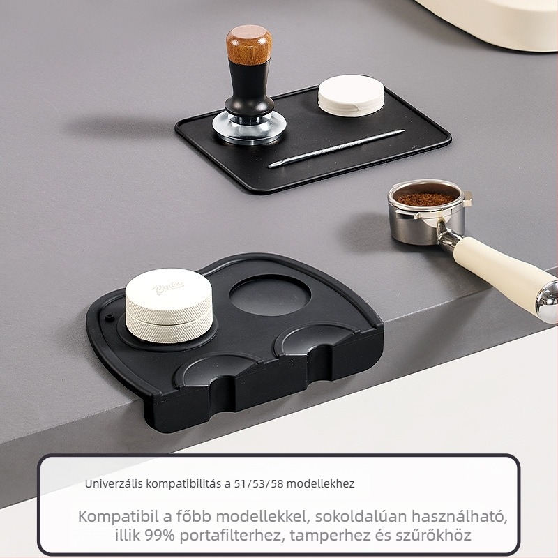 Szilikon kávégép alátét – csúszásmentes nyomópad és tartozéktároló párna, modern minimalist stílus, bárhoz, étkezőhöz és kávézóhoz
