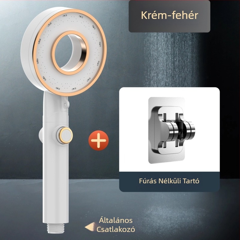 Zuhanyfej készlet - hordozható ABS, eső funkció, kerek fej