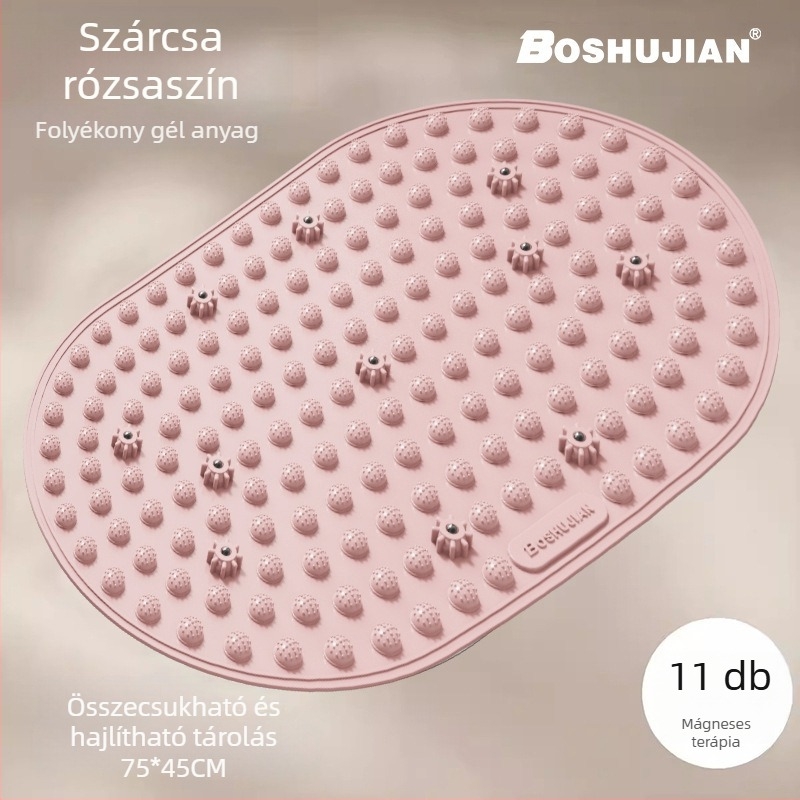 Lábmasszázs párna folyékony lágy szilikon akupresszúrás lemezzel, beltéri használatra és helyben futáshoz; súly 800 g