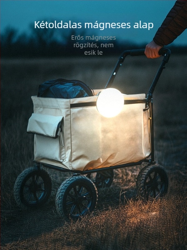 LEM LED kemping lámpa akasztó dizájnnal, újratölthető lítium akkumulátorral, 5V 20W