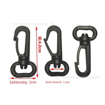 Táskaakasztó forgatható csattal, POM anyag, Rotating Buckle sorozat, városi egyszerű stílus