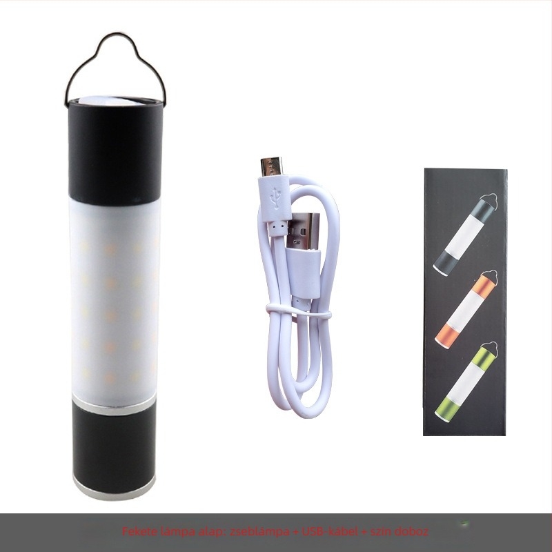Kempinglámpa teleszkópos zoommal, újratölthető LED, 5V 10W, mágneses talp