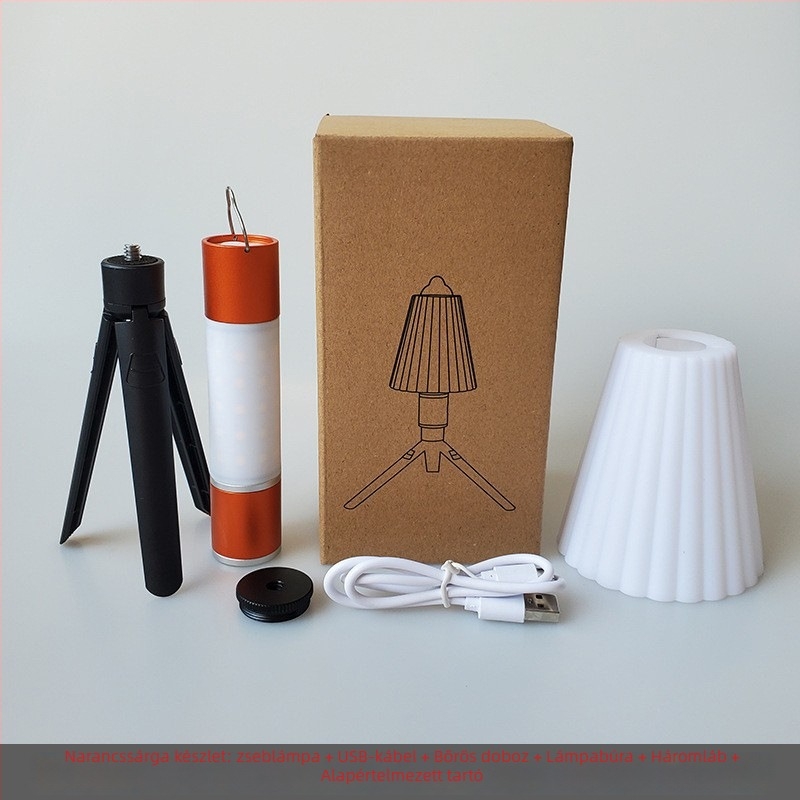 Kempinglámpa teleszkópos zoommal, újratölthető LED, 5V 10W, mágneses talp