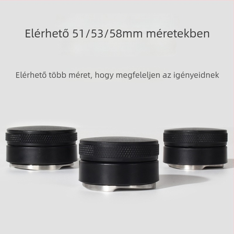 Kávépor-adagoló és nyomó kávégépekhez — rozsdamentes acél, modern dizájn, 230 g, irodába, otthonra, kávézókba